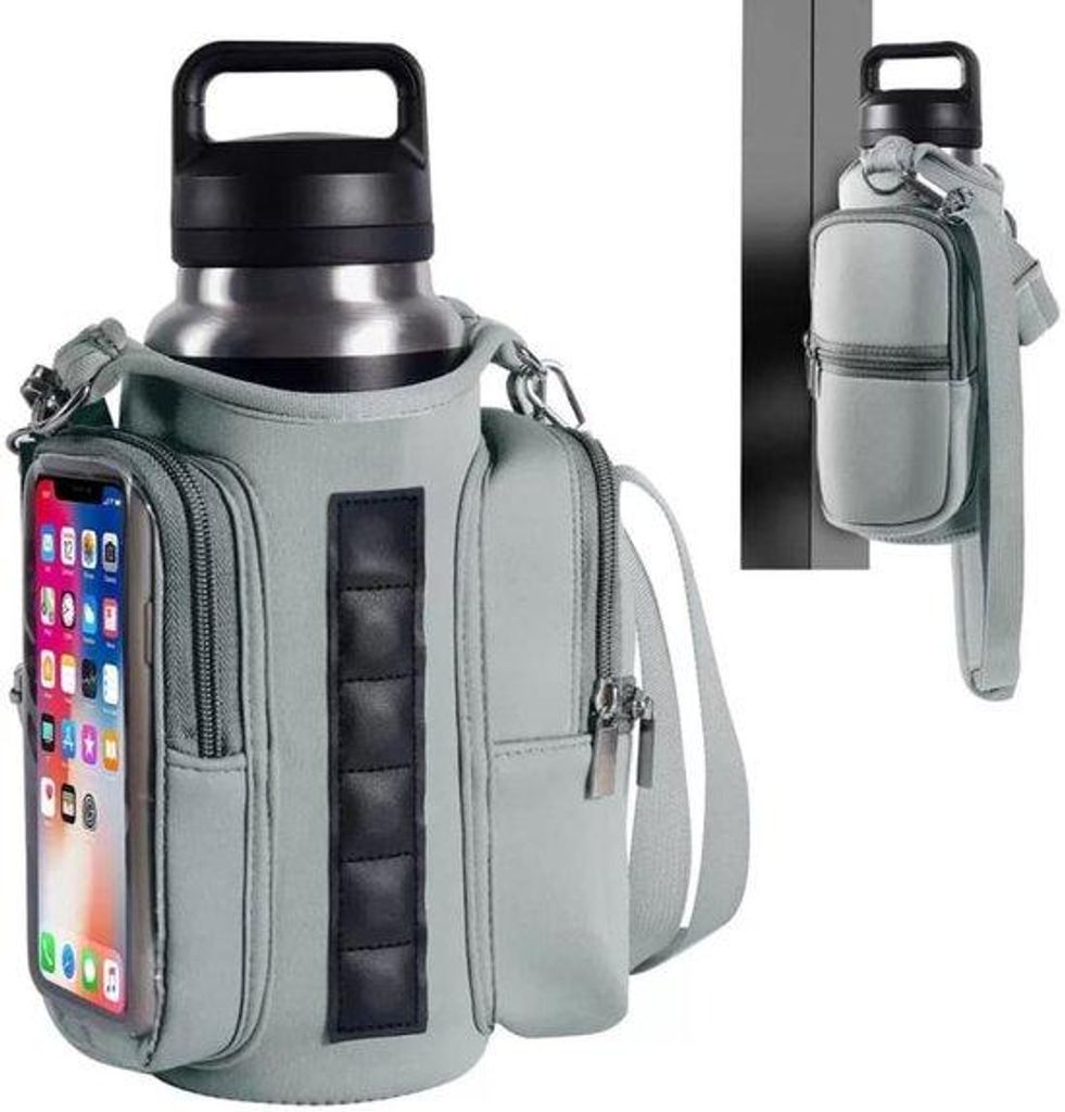 Borsa sportiva con portabottiglia - Spallacci regolabili - Immagine del prodotto 