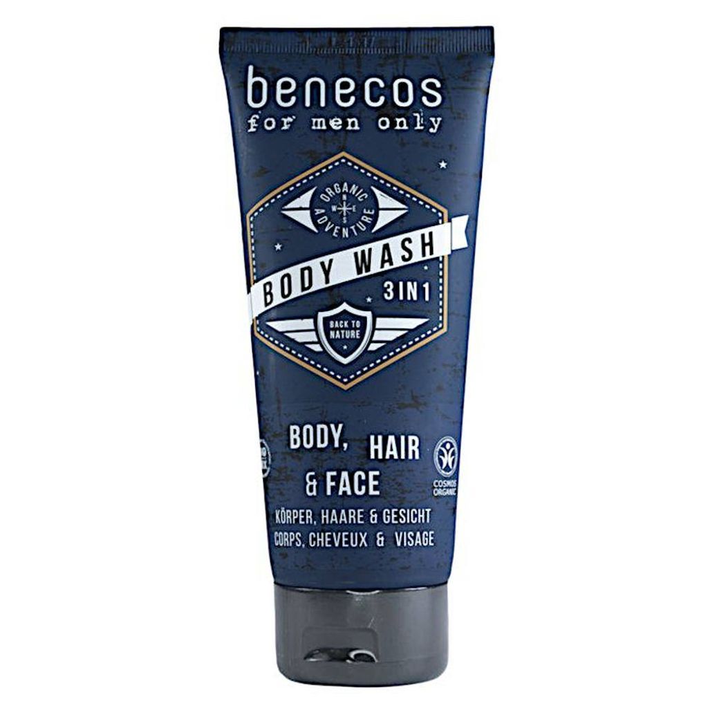 BENECOS for men only 3-in-1 Reinigungsgel für Gesicht, Produktbild 