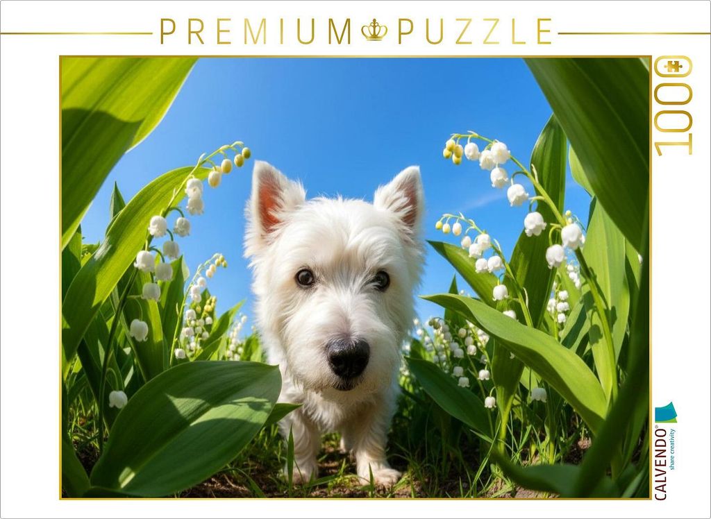 CALVENDO Puzzle West Highland Terrier | 1000 Teile Lege-Größe 64x48cm Foto-Puzzle für glückliche Stunden
