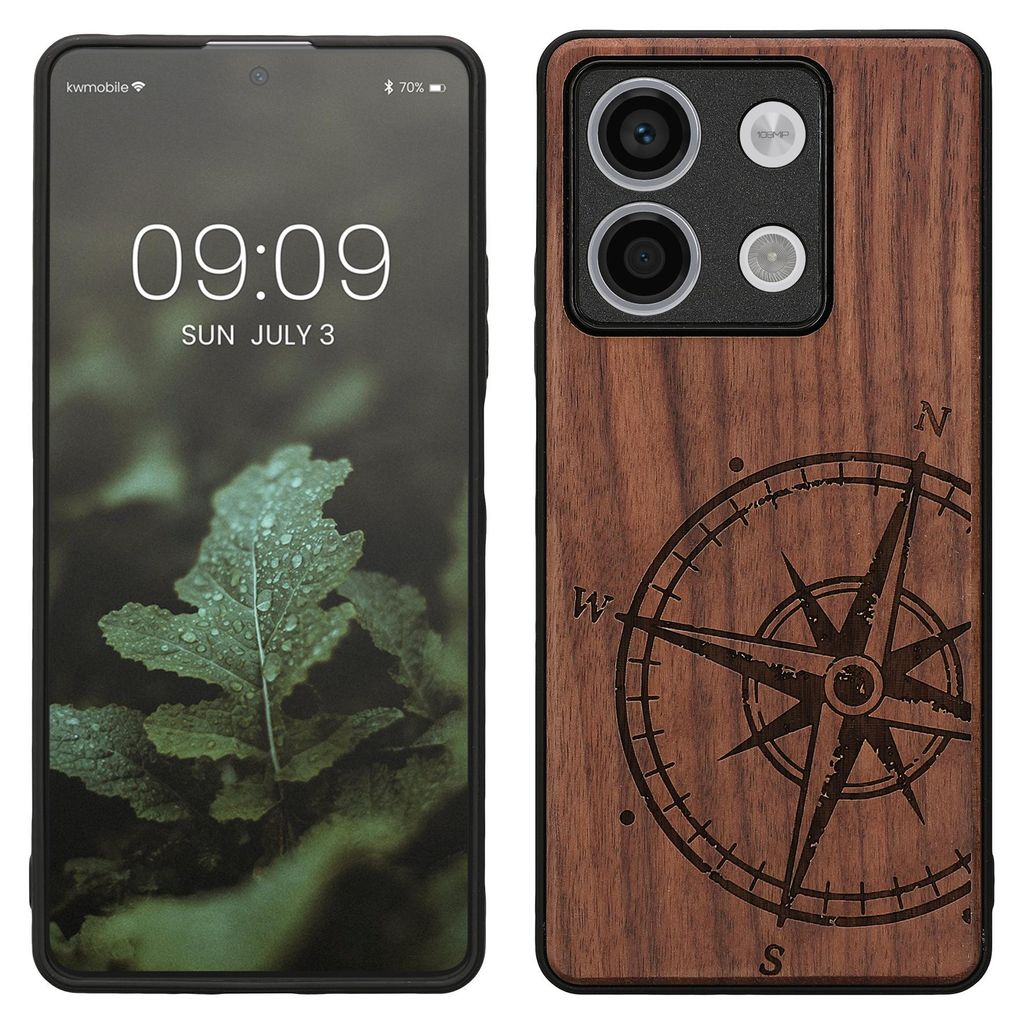 kwmobile Handyhülle für Xiaomi Redmi Note 13 5G Hülle Holz Produktbild 