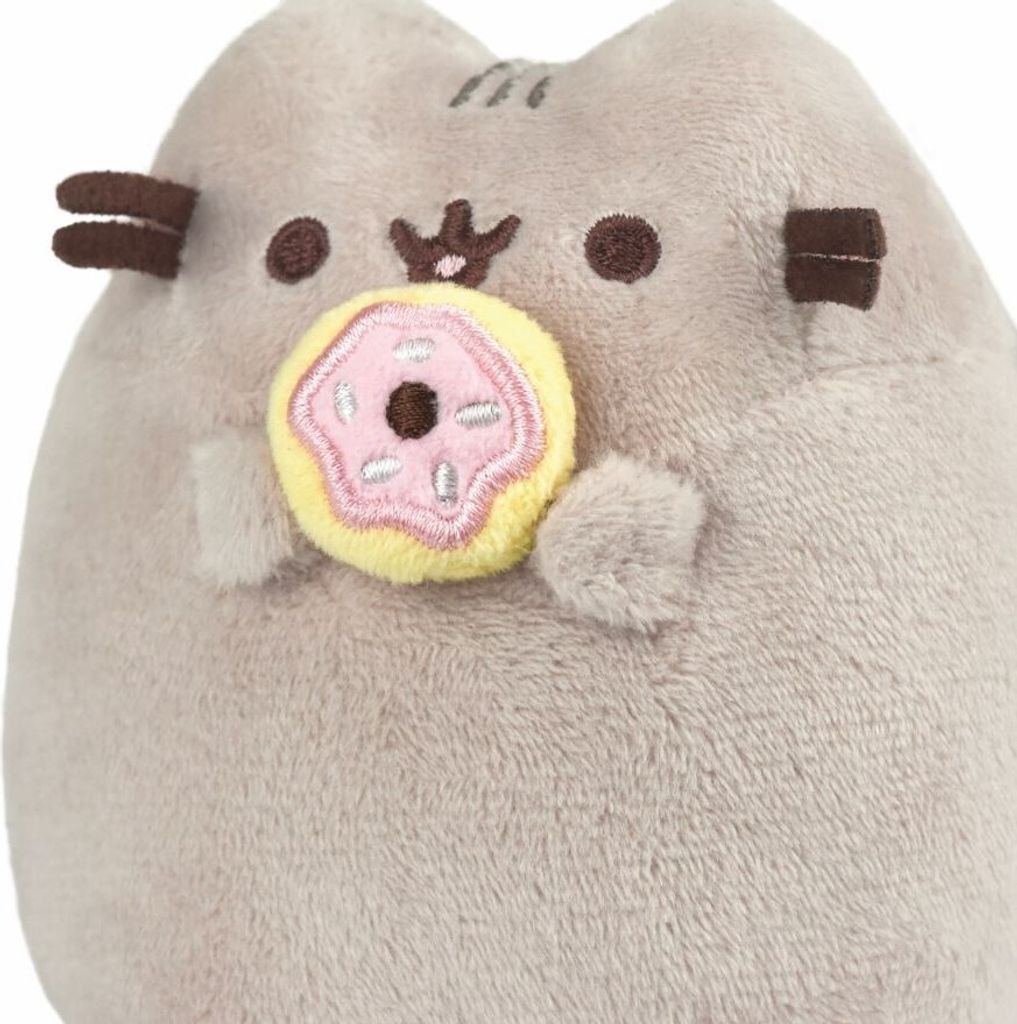 MASKOTKA KOT PUSHEEN Z PĄCZKIEM, Pluszowy Kotek z Donutem, Zdjęcie produktu 