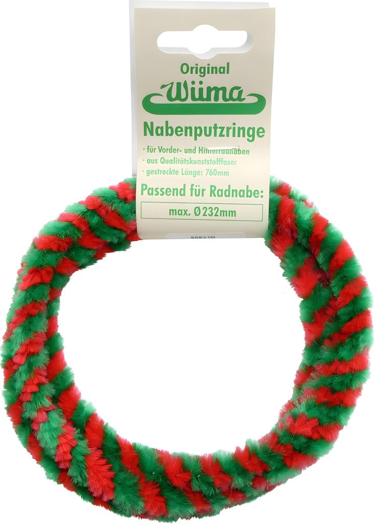 Paar Nabenputzringe - rot / grün - für Motorrad - Radnabe Produktbild 