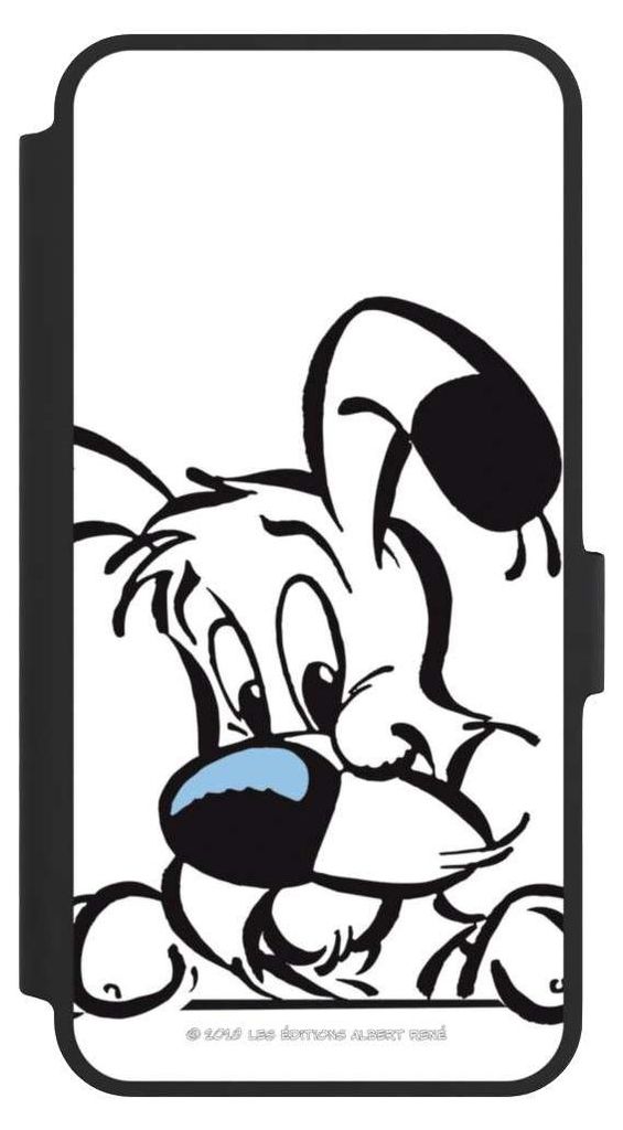 NIVOCASE Klapphülle für Samsung Galaxy A36 5G Handyhülle aus Kunst Leder NIVOflip schwarz Comic Idefix Offizielles Lizenzprodukt