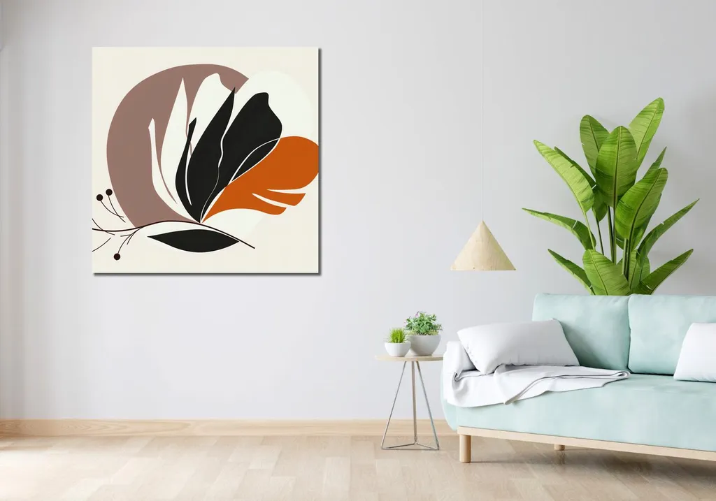 Quadro 100x100 cm Eleganza vegetale - 2