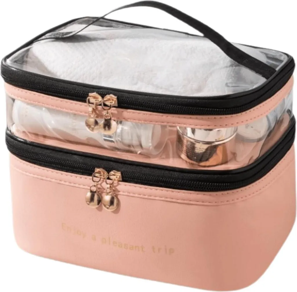 Carla Donna Borsa Sakaria Rosa: Beauty Case Cosmetico Professionale