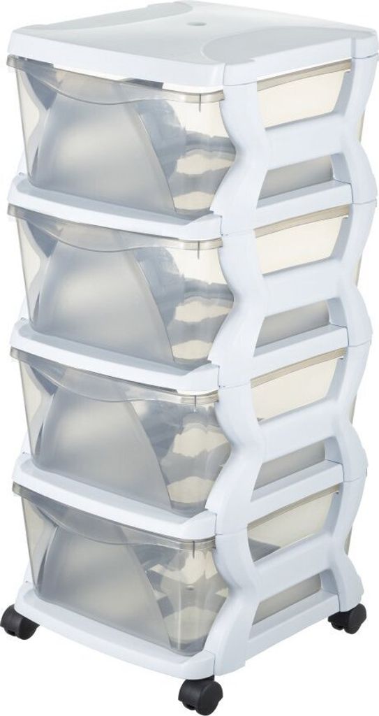 Bama Commode met wieltjes Wit 36x40x80 cm