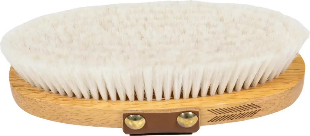 Petite brosse de nettoyage souple Grooming Deluxe bois naturel et soft