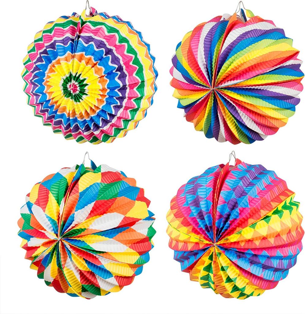 Deko Papierlaterne "Karneval" Ø 22 cm | Mehrfarbig Produktbild 
