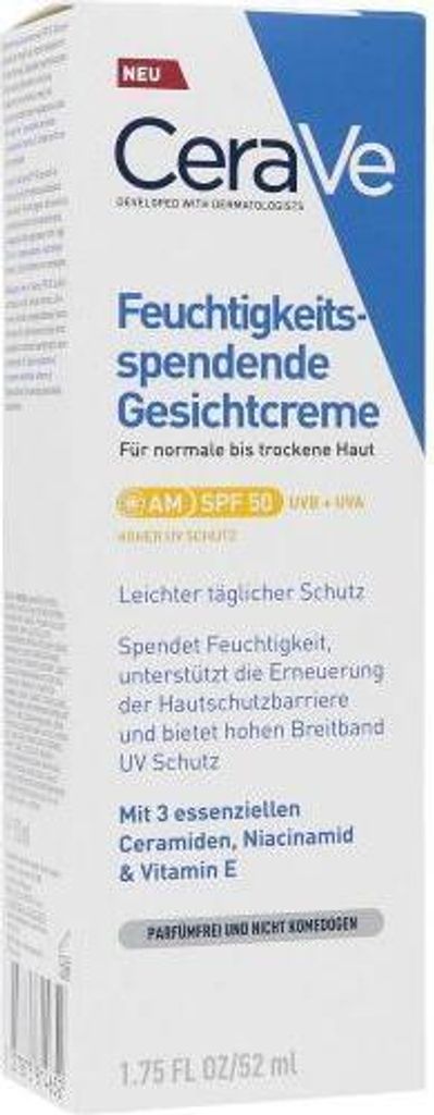 Feuchtigkeitsspendende Gesichtslotion CeraVe SPF 50 (52ml) Produktbild 2