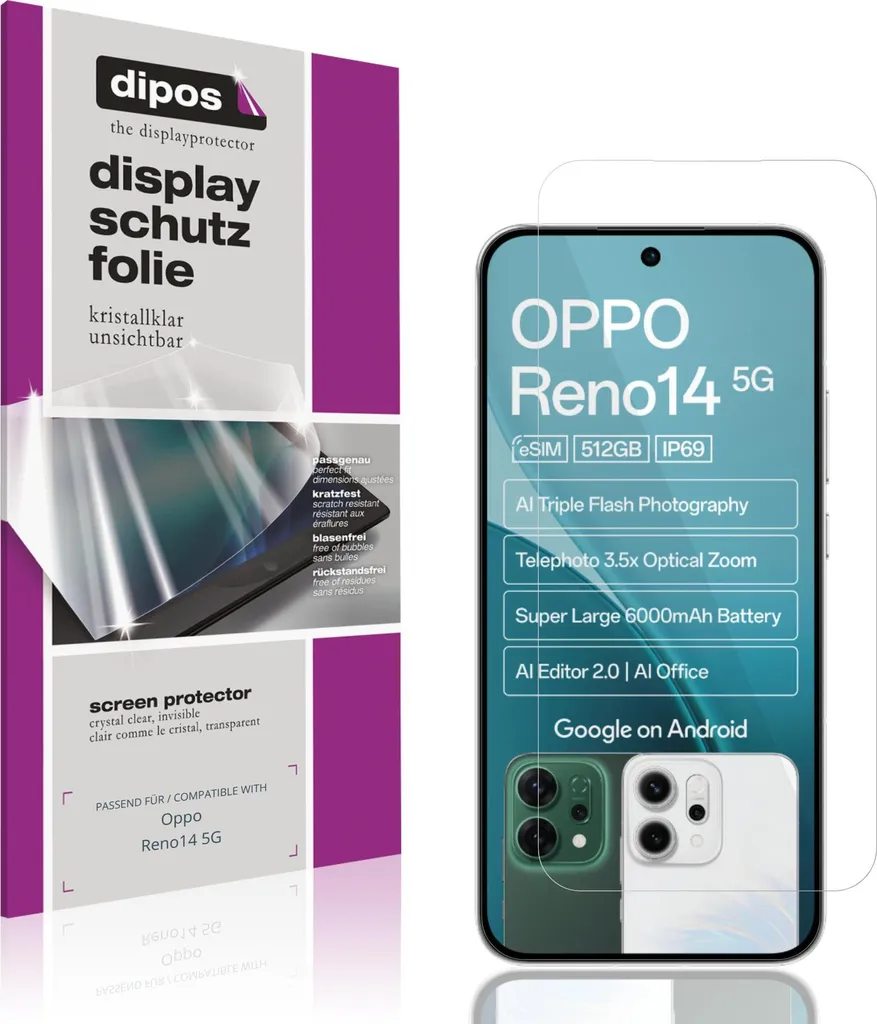 Pkila Pellicola Protettiva in Vetro Teperato per Oppo Reno 8T 5G, 2