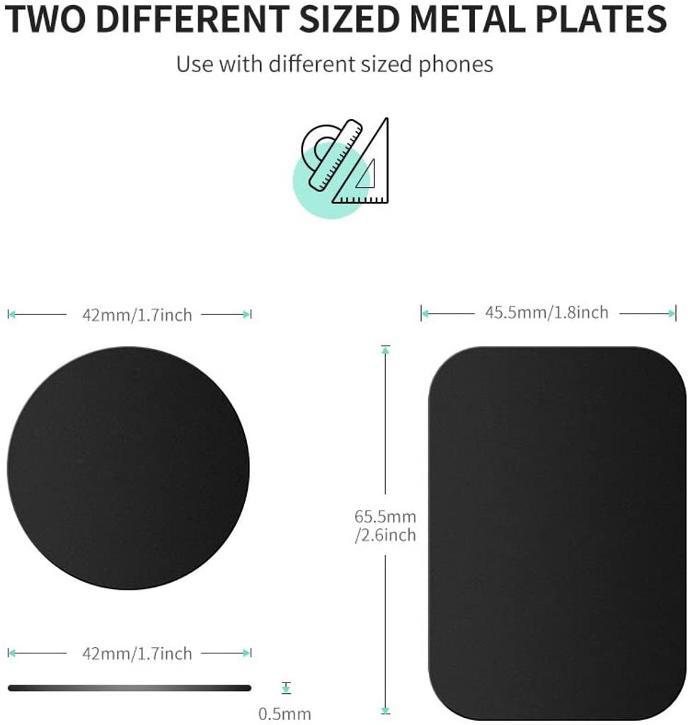 Metallplättchen Set Für Magnet Halterungen Ersatz Produktbild 4