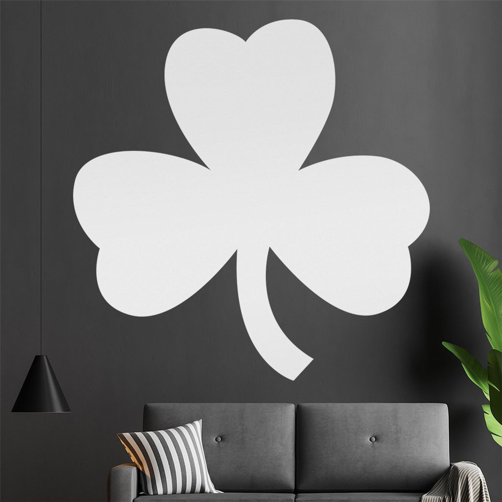 dreiblättriges Kleeblatt Wandtattoo in 6 Größen - Wandaufkleber Wall Sticker - Dekoration, Küche, Wohnzimmer, Schlafzimmer, Badezimmer