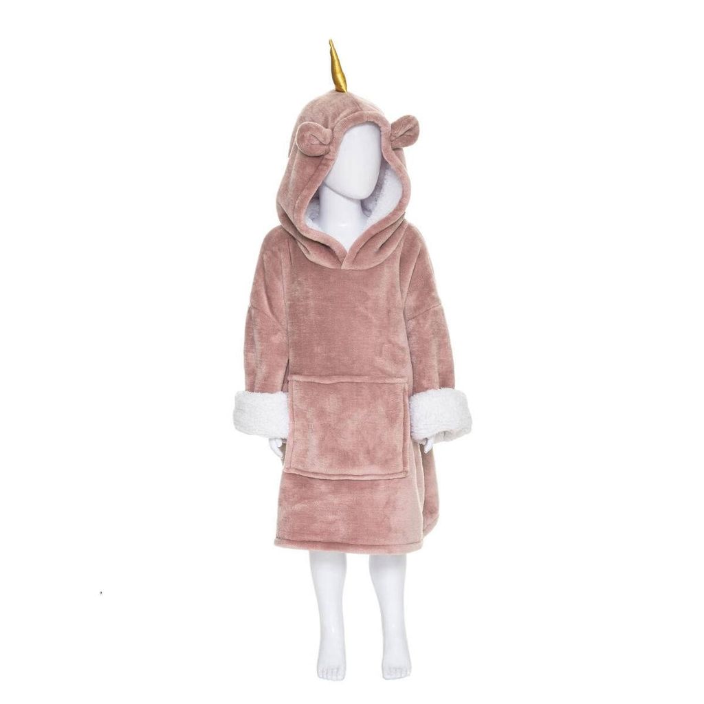 Poncho pour enfant avec capuche, motif animalier Image du produit 