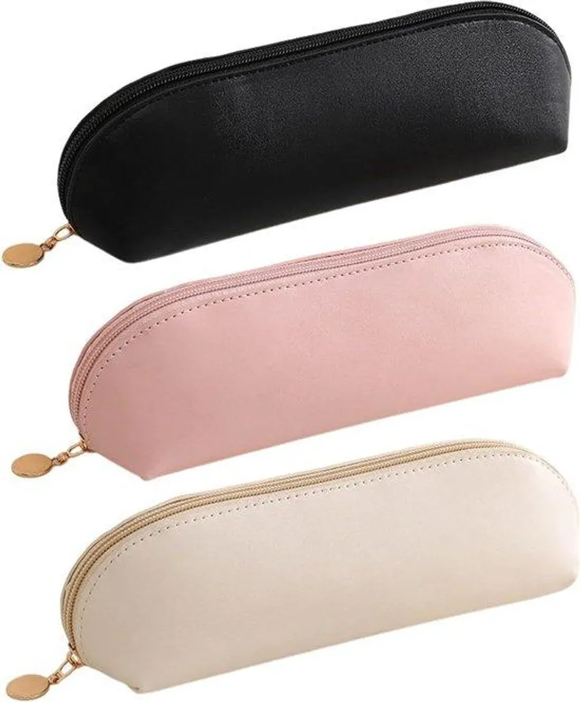 Trousse à maquillage en cuir PU renforcé avec fermeture éclair robuste