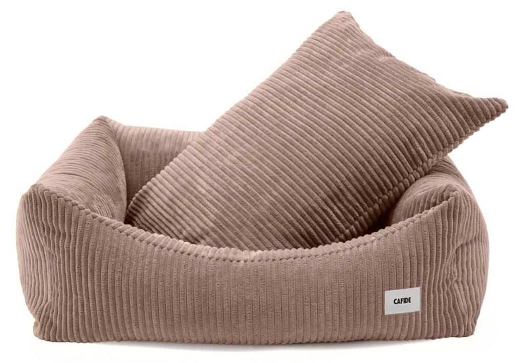 CAFIDE Snozy Hundebett Cord Mokka M, 75 x 60 x 20 cm Produktbild 