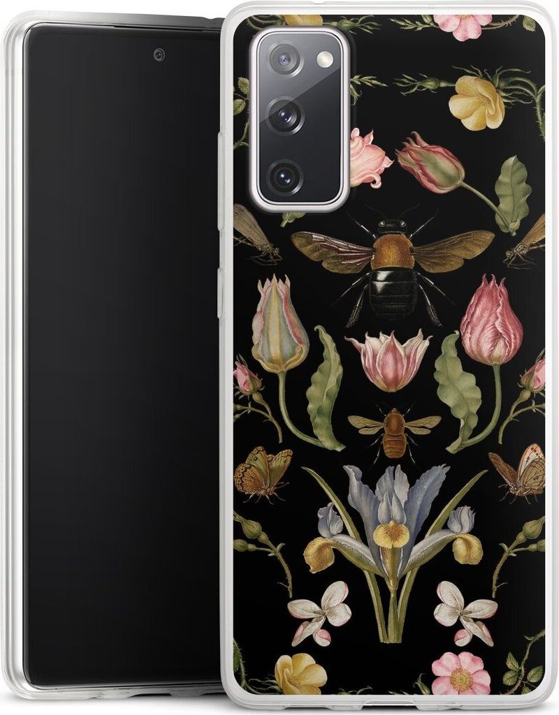 DeinDesign Slim Hülle für Samsung Galaxy S20 FE Silikon Case Ultra Dünn Handyhülle Biene Blumenkranz Blüte