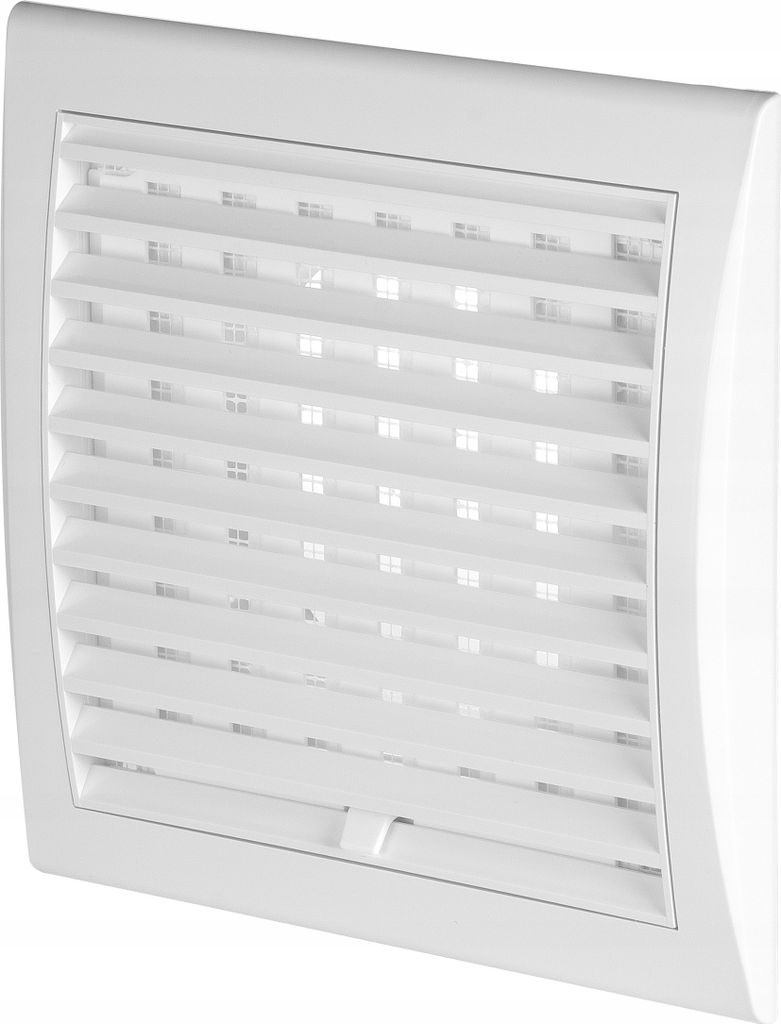 Lüftungsgitter mit Jalousie TL10 fi100 169x174 weiß