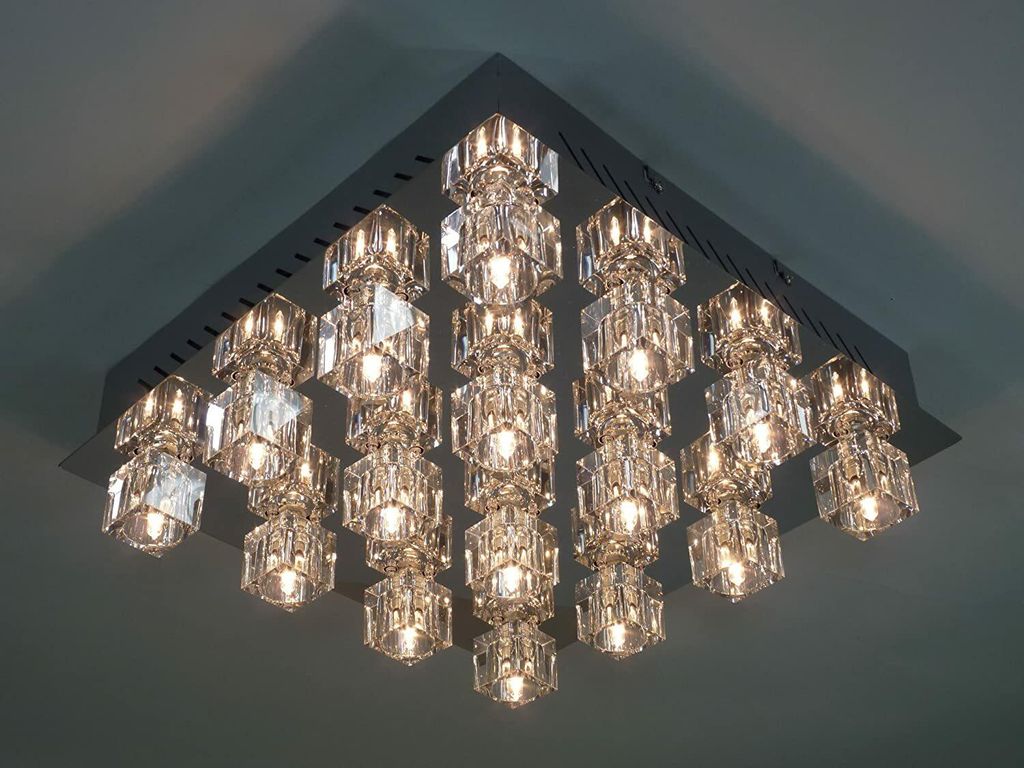 LED+Halogen Kristall Deckenleuchte "Crystal" 16-flammig Produktbild 