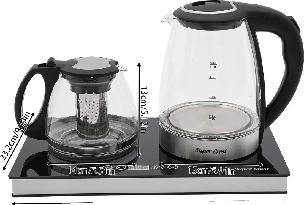 Bouilloire tactile blanche double paroi isolante sécurité enfant 1.5L