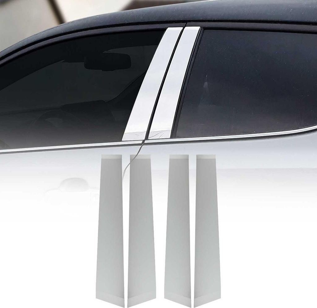 B-Säule C-Säule Türsäulen Verkleidung für Toyota C-HR 2016-2025 Chrom Silber 4x