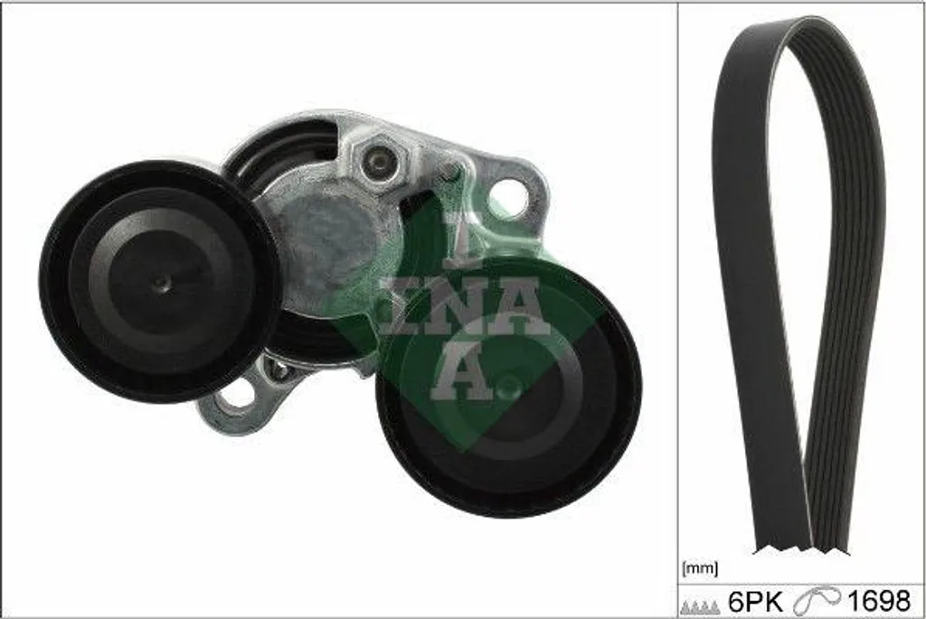 Kit courroie trapézoïdale INA 529020610 OE 11282365964 pour BMW F30 F10