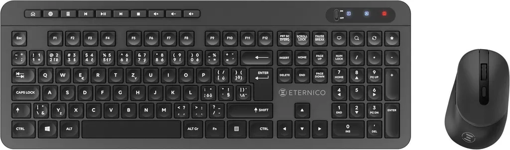 Ensemble clavier et souris sans fil Eternico Wireless Set KS4004 EN/SK