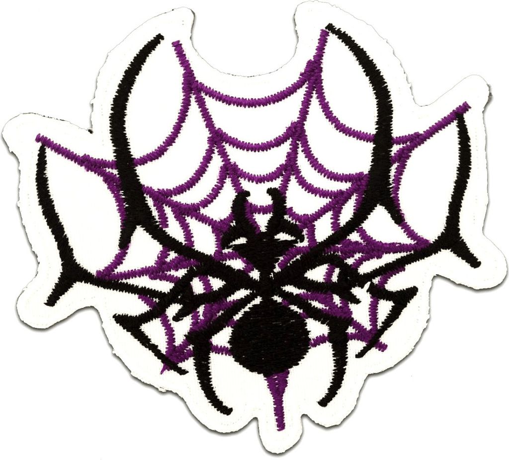 Spinnennetz Spiderman Comic - Aufnäher, Bügelbild, Aufbügler, Applikationen, Patches, Flicken, Zum Aufbügeln, Größe: 8 x 7,3 cm