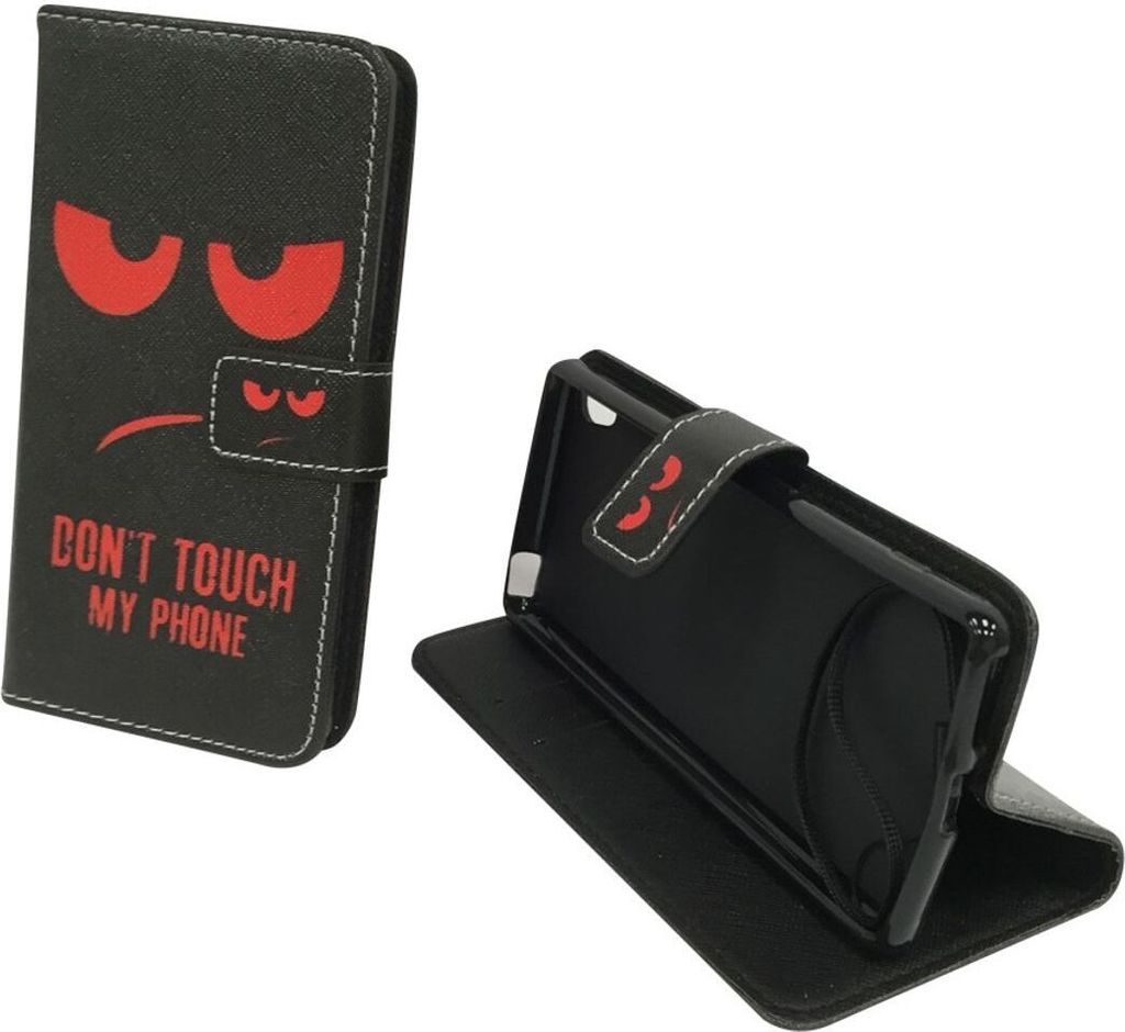 Handyhülle Tasche für Handy Sony Xperia XA Dont Touch My Phone Rot