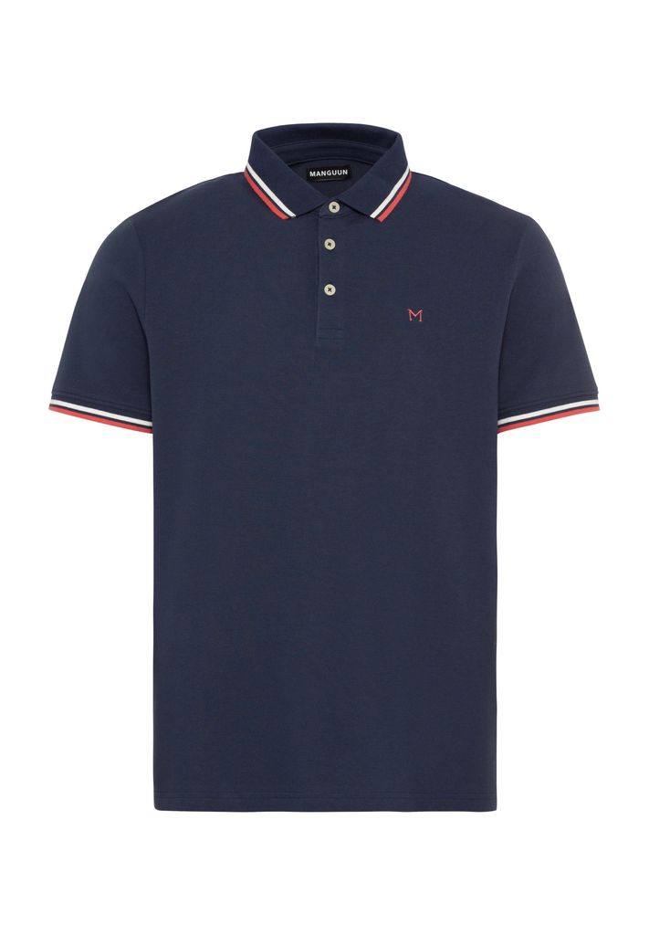 MANGUUN Poloshirt, dunkelblau, 100% Baumwolle, für Herren Größe L