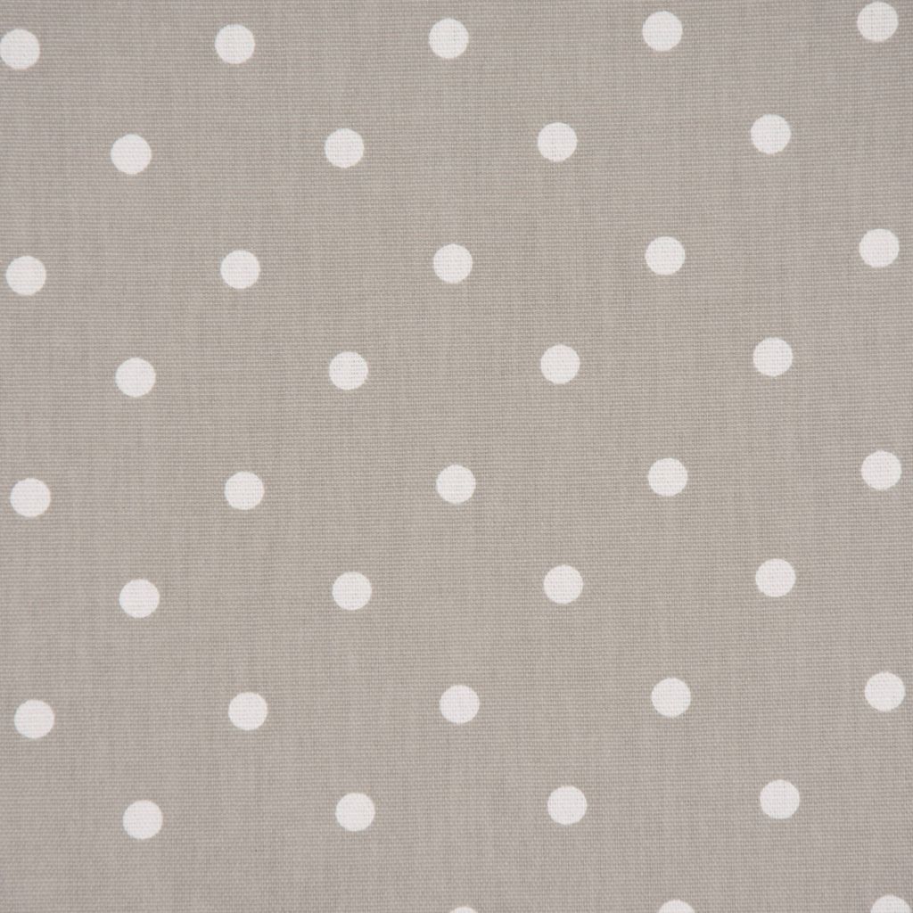 Gardinenstoff Dekostoff Full Stop Punkte grau weiß 140cm Breite