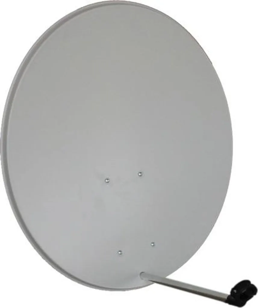 Parabole alu 85 cm gris clair anti-rouille pour signal TV stable