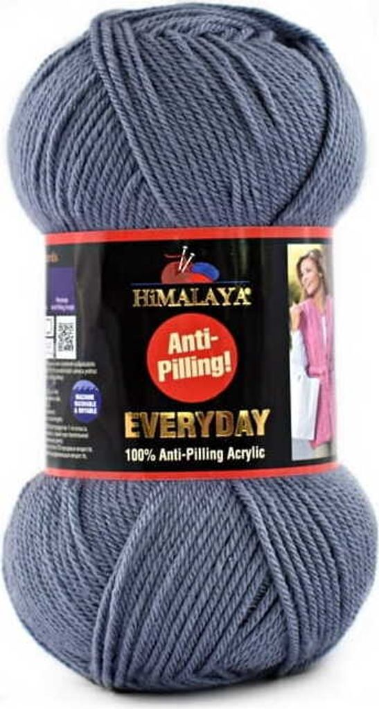 Himalaya Everyday Wolle Stahlgrau – Antipilling 100%.Polyacryl, 250m/100g, Weich & Pflegeleicht
