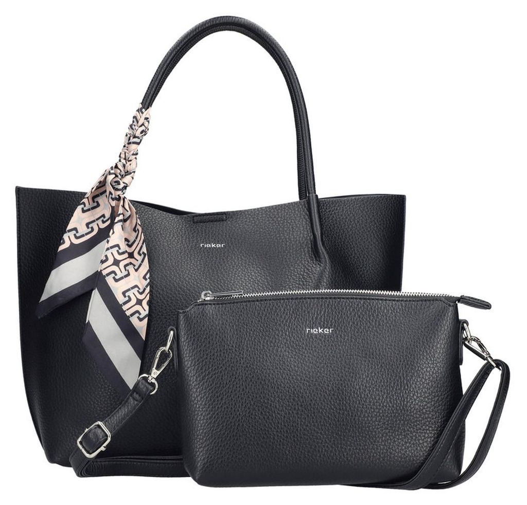 Rieker Damen Shopper mit Umhängetasche Set Flechttuch Produktbild 