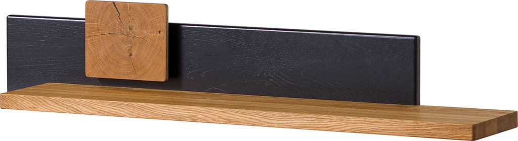 MASSIVMOEBEL24 Wandregal Wildeiche 150x20x20 natur geölt/lackiert KITZBÜHEL #180