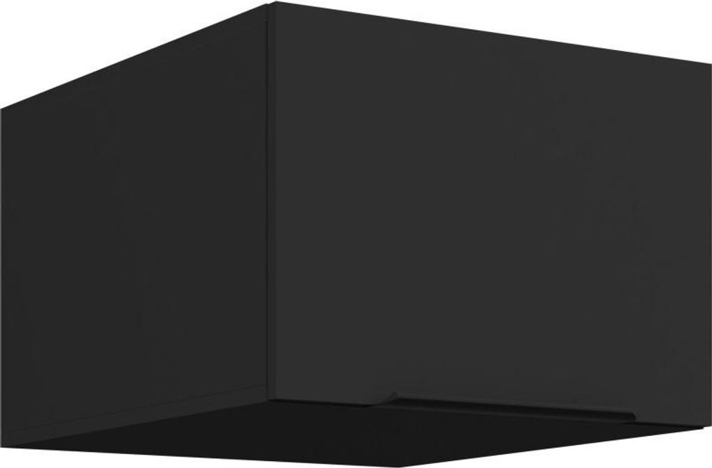 Hängeschrank mit Flügeltüren LUNARA – Breite 50 cm, schwarz