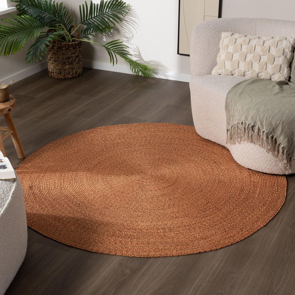 Outdoor Jute Teppich Rund - Bali Terra - Ø 240 cm - Wohnzimmer, Esszimmer, Balkon, Garten, Terrasse - FRAAI | Home & Living - Boho, Ländlich