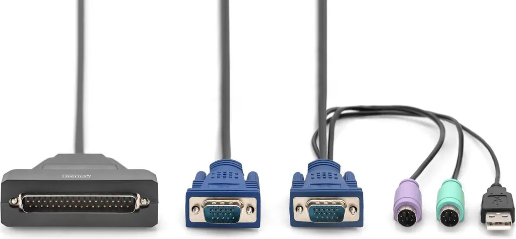 Switch KVM DIGITUS modulaire à 1 port haute résolution pour serveurs