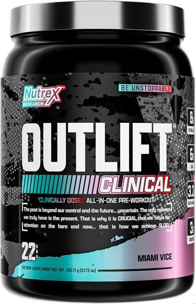 Nutrex Research Outlift Clinical Edge (22 Serv) Miami Vice - Pre-Workout - Pre-Workout Booster