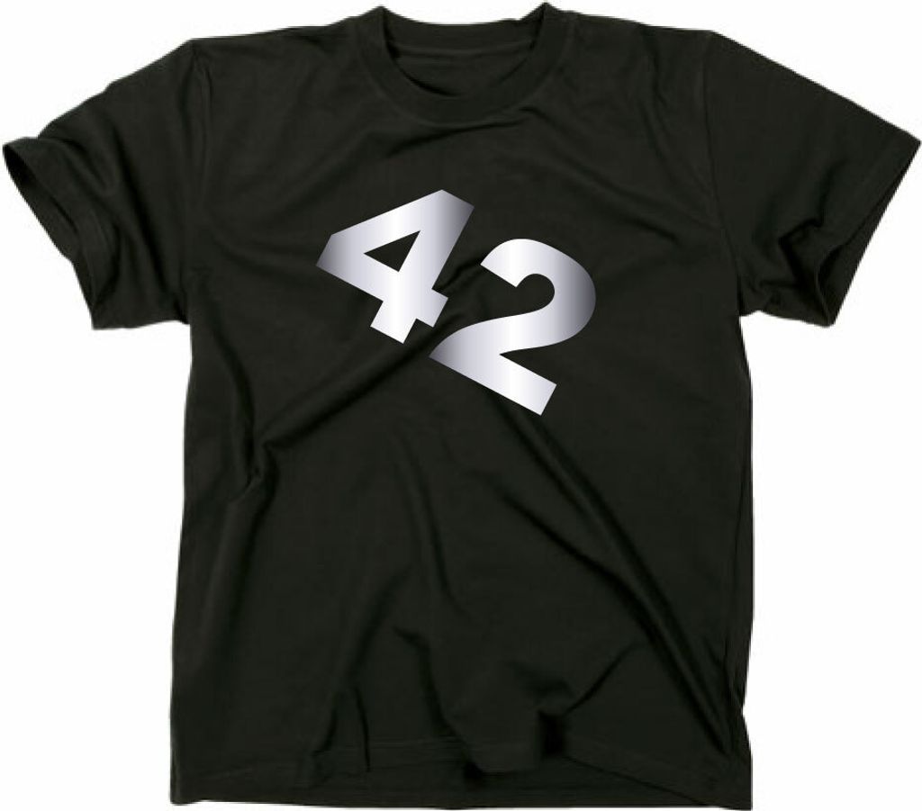 Styletex23 T-Shirt #3 Per Anhalter durch die Galaxis 42, schwarz, L