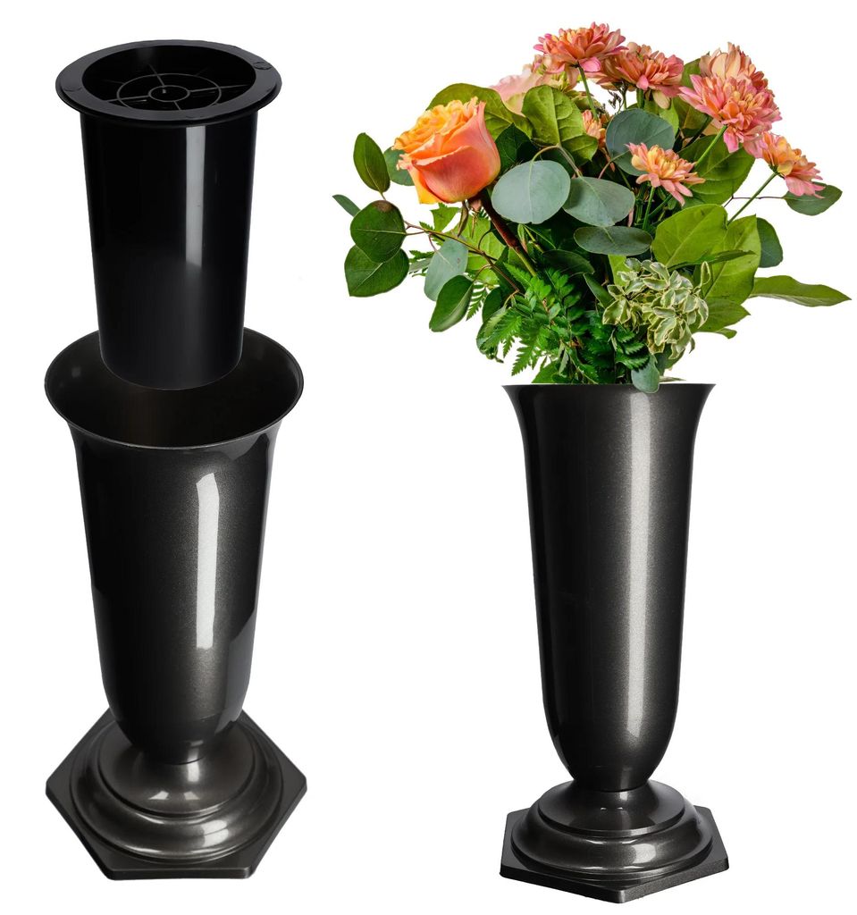 Grabvase – Vase pour pierre tombale et cimetière – 23 cm – Image du produit 