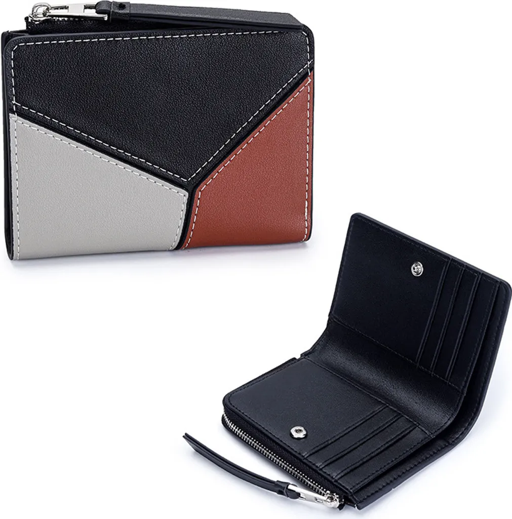 Portefeuille Pliable Stylish 1 à Multi-Compartiments Finition Colorée