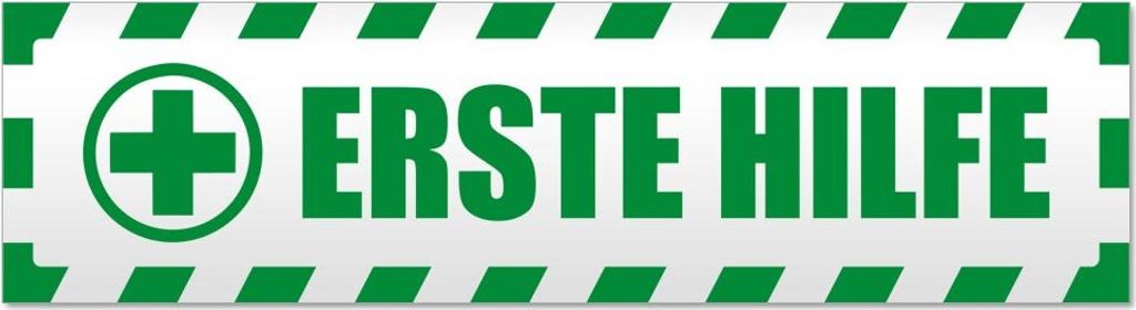 Erste Hilfe gestreift Magnetschild Schild magnetisch