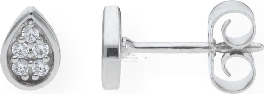 JuwelmaLux Ohrstecker 333 Weißgold Zirkonia JL39-06-0032