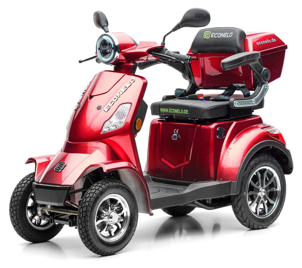 Seniorenmobil P4000, Lithium-Akku, 25 km/h, 1000 Watt, Rot Produktbild 