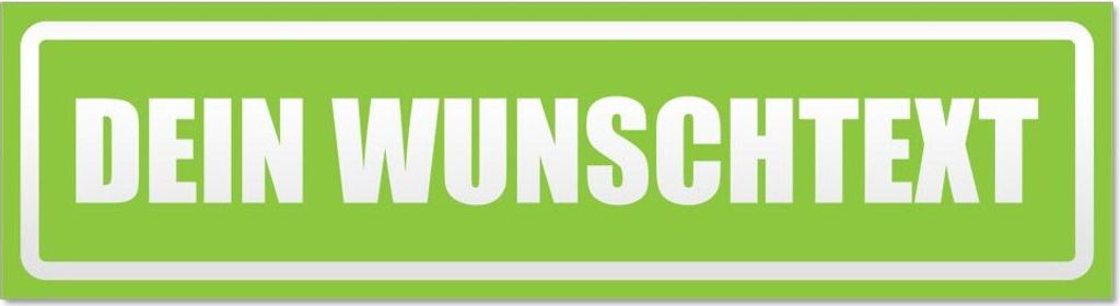 Dein Wunschtext invertiert Magnetschild Schild magnetisch