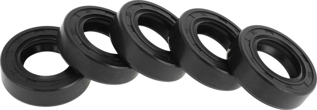 Universal Öldichtring TC Doppellippe Mit Stahlfeder Dichtring Drehwellendichtung 20x35x10mm Hochdruck NBR Gummi Schwarz 5 Stück