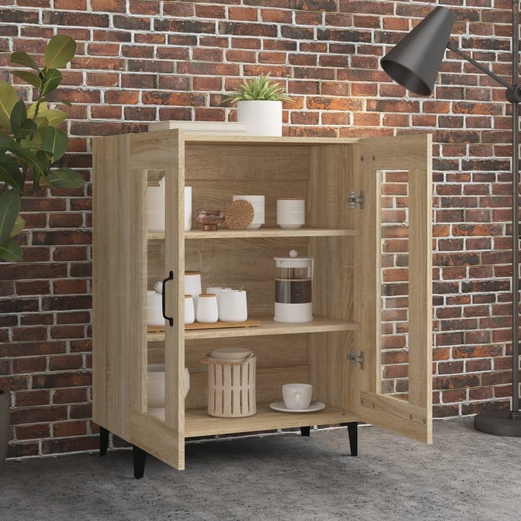 "Winterschlussverkauf "Sideboard - praktischem Design - Wohnzimmerschrank - Kommde für Flur - Sonoma-Eiche 69,5x34x90 cm Holzwerkstoff NeuMöbel 6...