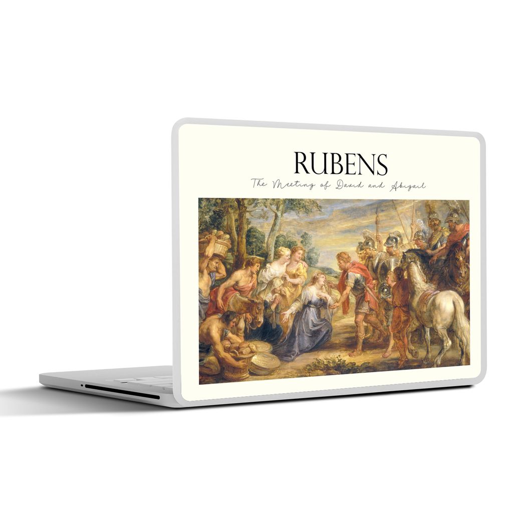 MuchoWow Laptop Aufkleber Sticker Cover Die Begegnung von David und Abigail - Peter Paul Rubens 32.5x23.5 cm - Sticker für Laptop - Selbstklebend