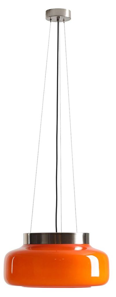 Hängelampe Glas Metall GX53 rund Ø 395 cm H: max. 220 cm Orange Modern Pendelleuchte