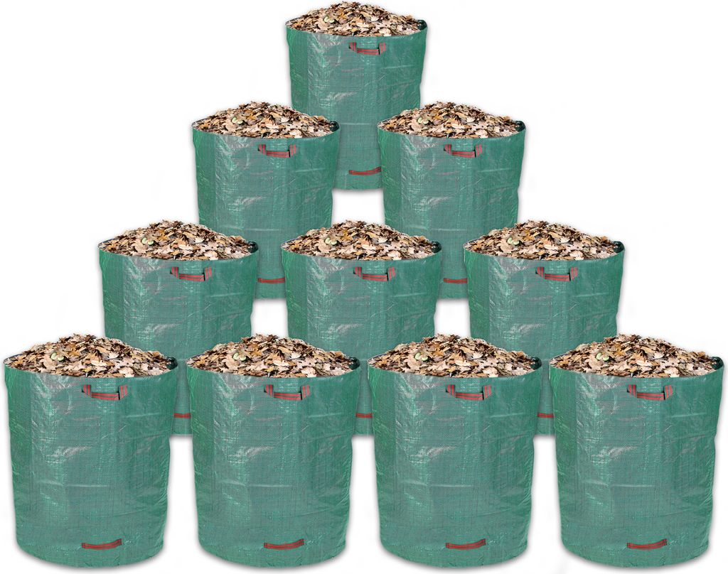 Schramm® 10 Stück Gartensäcke 500L Grün Robusten Produktbild 